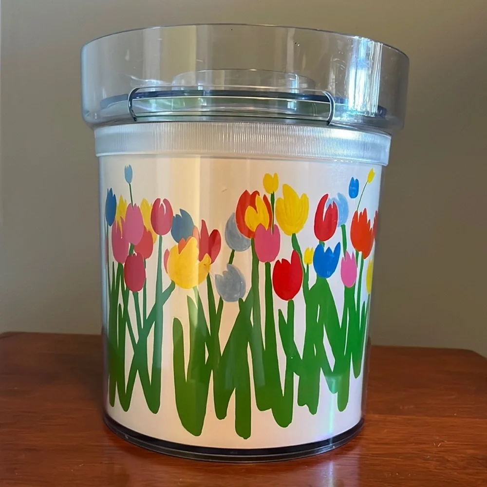Vintage St. Tropez Mod Ice Bucket Tulip 60s‎ 70s Colorful Spring Summer Audrey